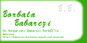 borbala babarczi business card